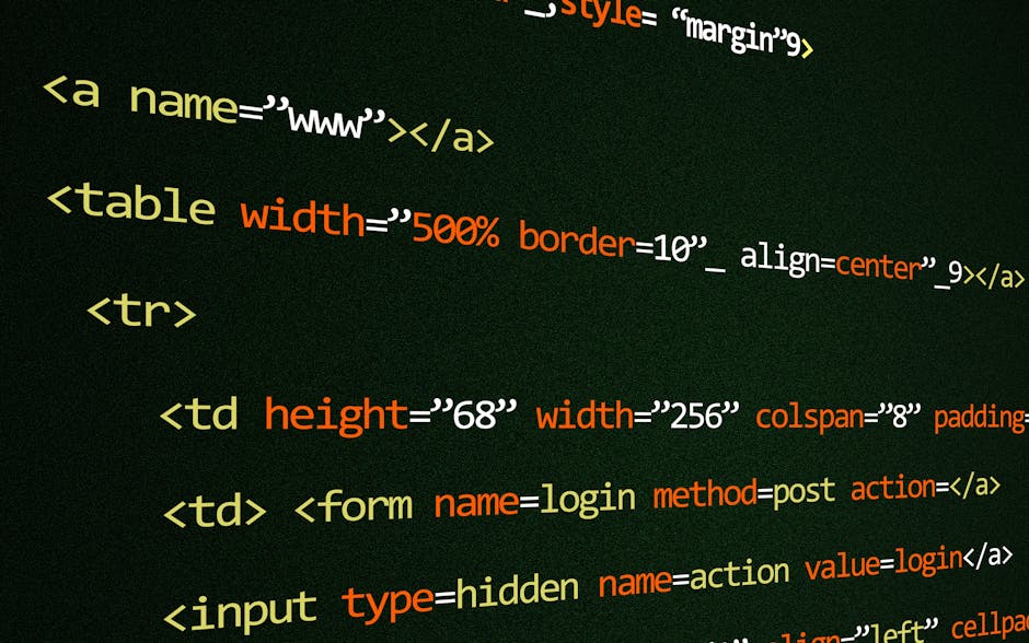 A close-up image featuring four white square tiles with black letters positioned on a pink surface. The tiles are arranged in a straight line and spell out the word 'HTML'. The surface appears to be s
